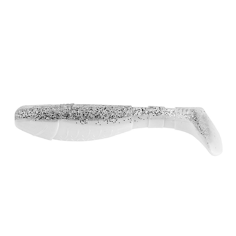 Виброхвост Chubby 3,55"/9 см White & Sparkles 5шт. (HS-4-002) Helios