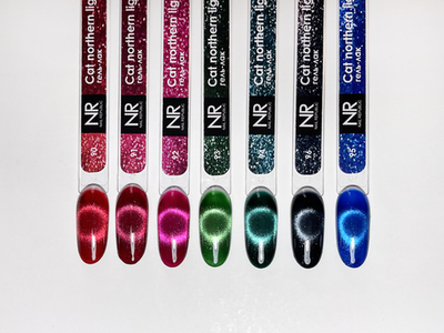 NR Northern Lights Гель лак Кошачий глаз CAT-96, 10мл