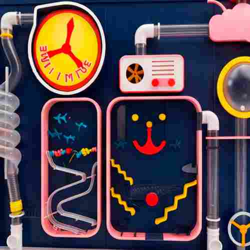 Детская интерактивная стена «Аэролаборатория», с пневмосистемой и лабиринтами