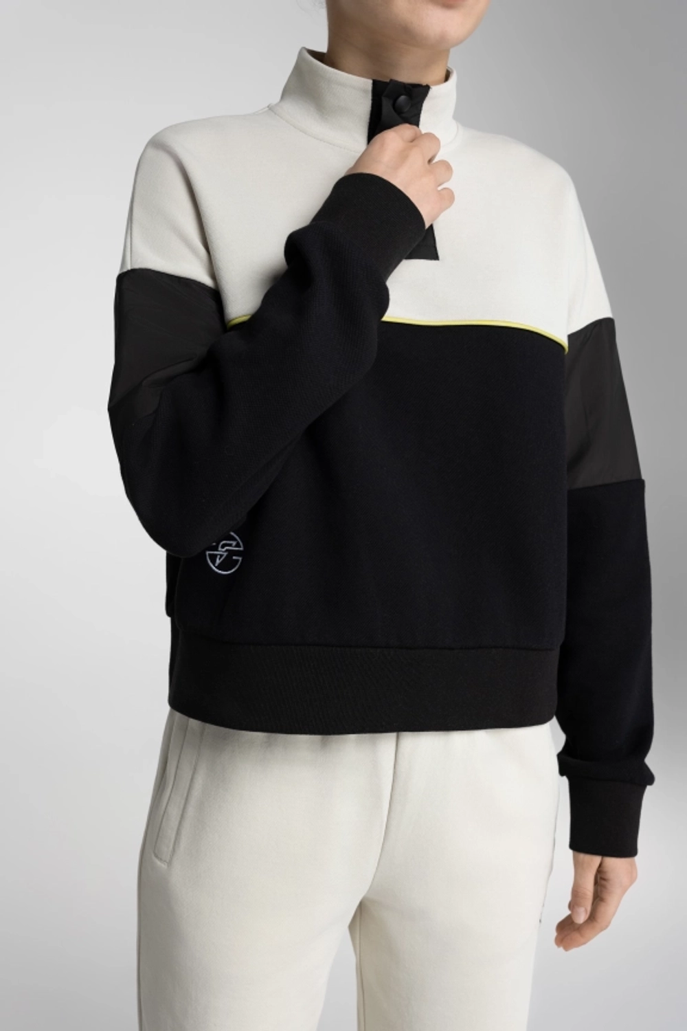 Толстовка женская Forward, бежевый/чёрный, р.xs-xl