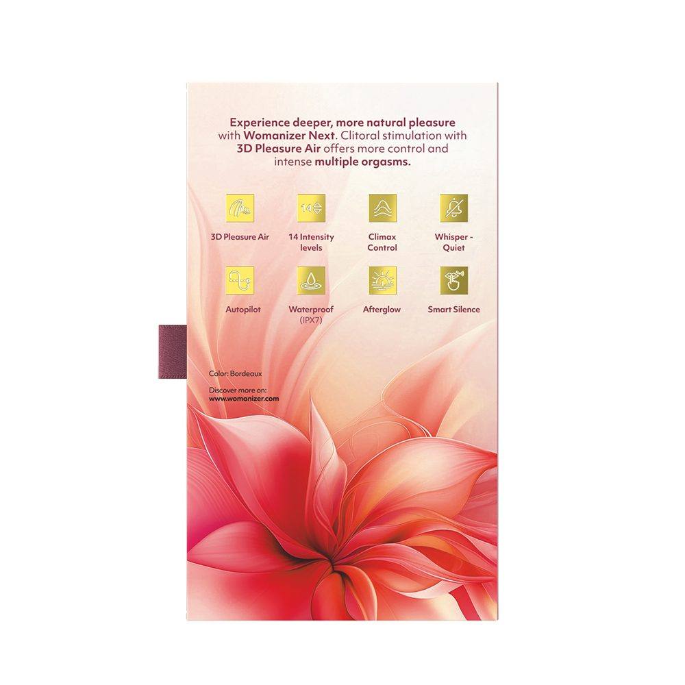 Womanizer Next - Бесконтактный клиторальный стимулятор, бордовый