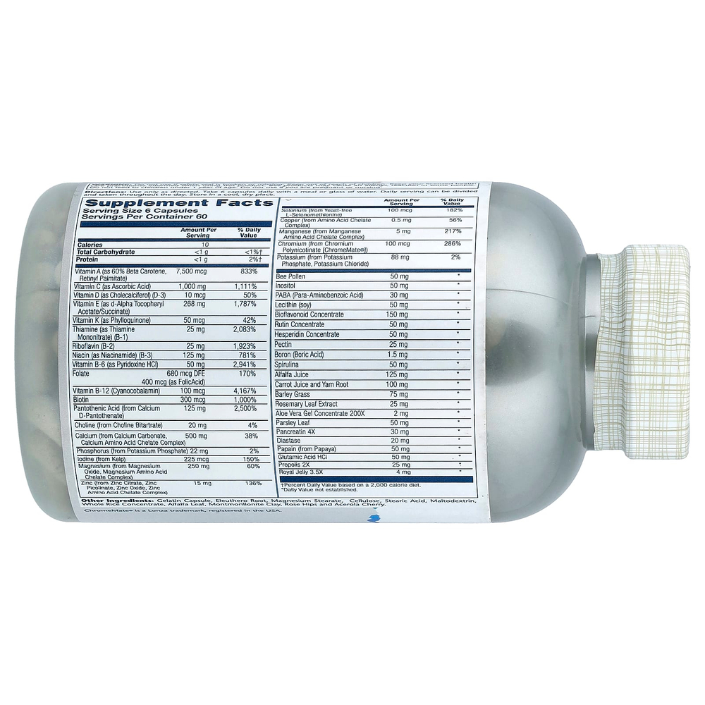 Solaray, Spectro™, мультивитамины, без железа, 360 капсул