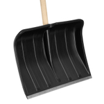 Лопата для уборки снега пластиковая, 470 х 350 х 1360 мм, деревянный черенок, Palisad