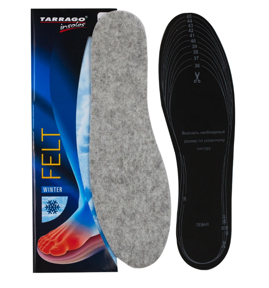 ТАРРАГО Felt Anatomic  стельки зимние анатомические ( войлок + латекс ) р.41-42 /1/10/100