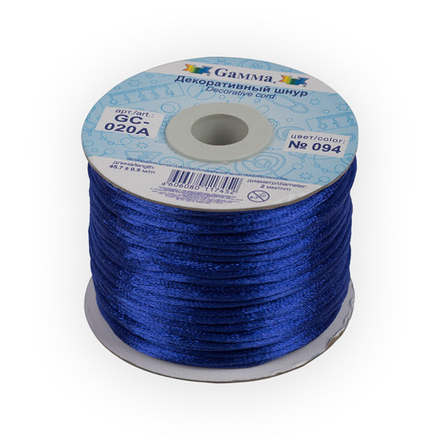 Шнур "Gamma", 2 мм, отделочный , № 094 синий