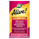 Nature's Way, Alive!® Max 3 Potency, комплекс мультивитаминов для женщин, 90 таблеток