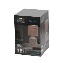 Настольная лампа Rivoli Sabrina 7043-501 1 * Е14 40 Вт керамика серая с абажуром | Rivoli