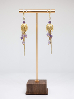 Серьги из аметиста в ювелирной огранке