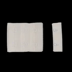 Застежка с крючками молочная 2 ряда (цв. 004), 44*55 мм