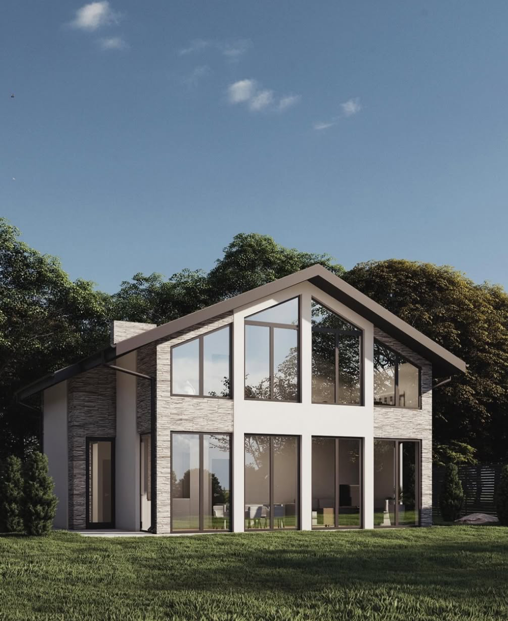 Проект индивидуального жилого дома 180 m2