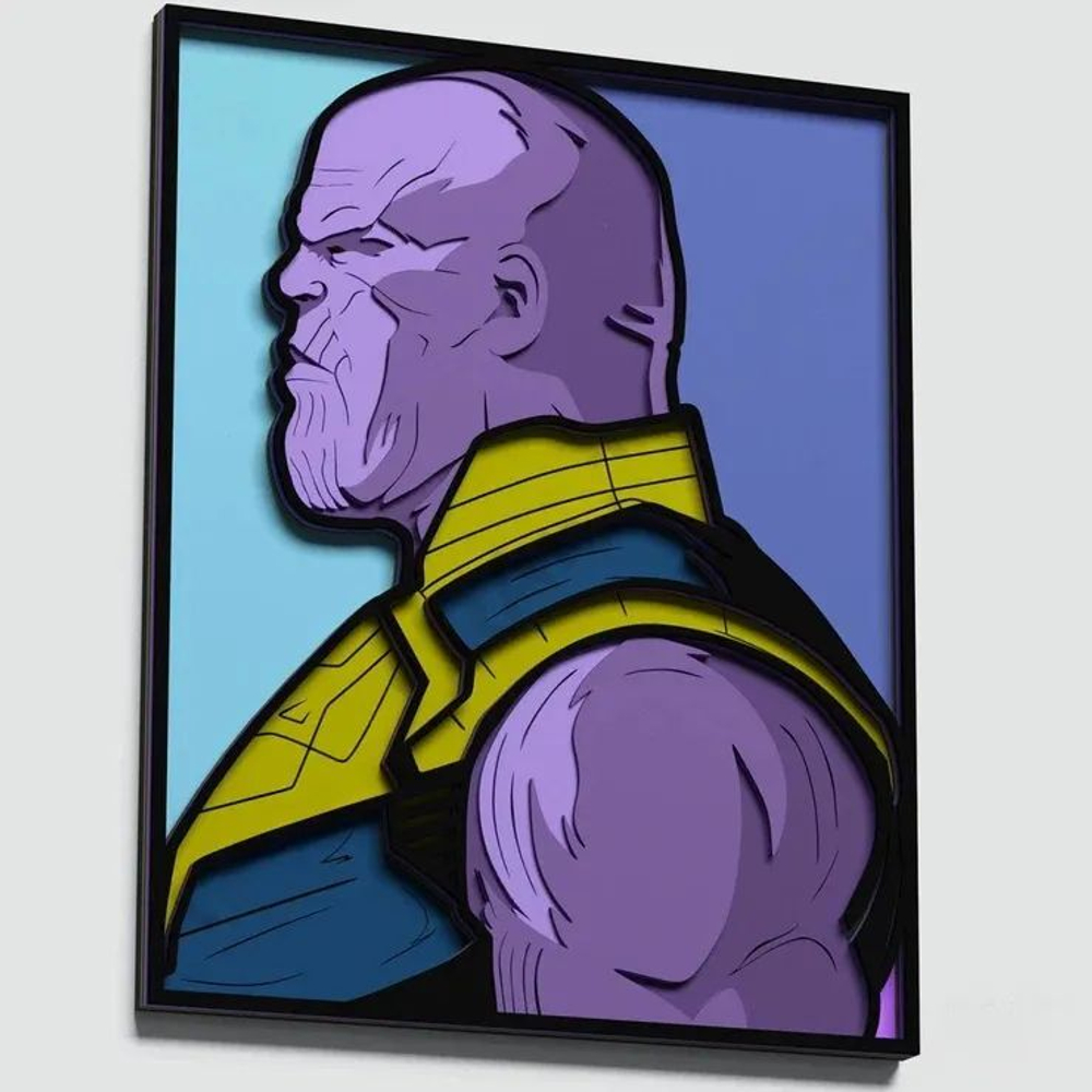 3D Картина по номерам из дерева Танос, 23x30 см