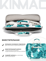 Сумка для ноутбука 15,6" и 17" с ремнем на плечо и большим карманом спереди (Папоротник)