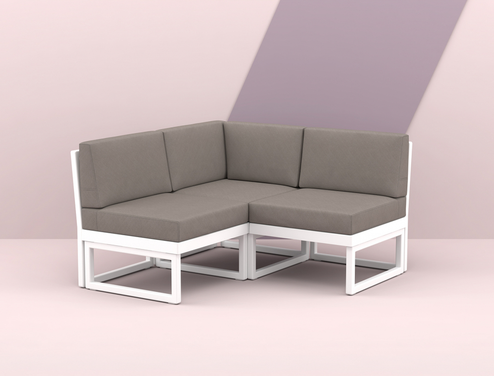 Модуль дополнительный для дивана Siesta Contract Mykonos, белый