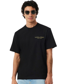 Теннисная футболка Lacoste Embroidered Cotton - black