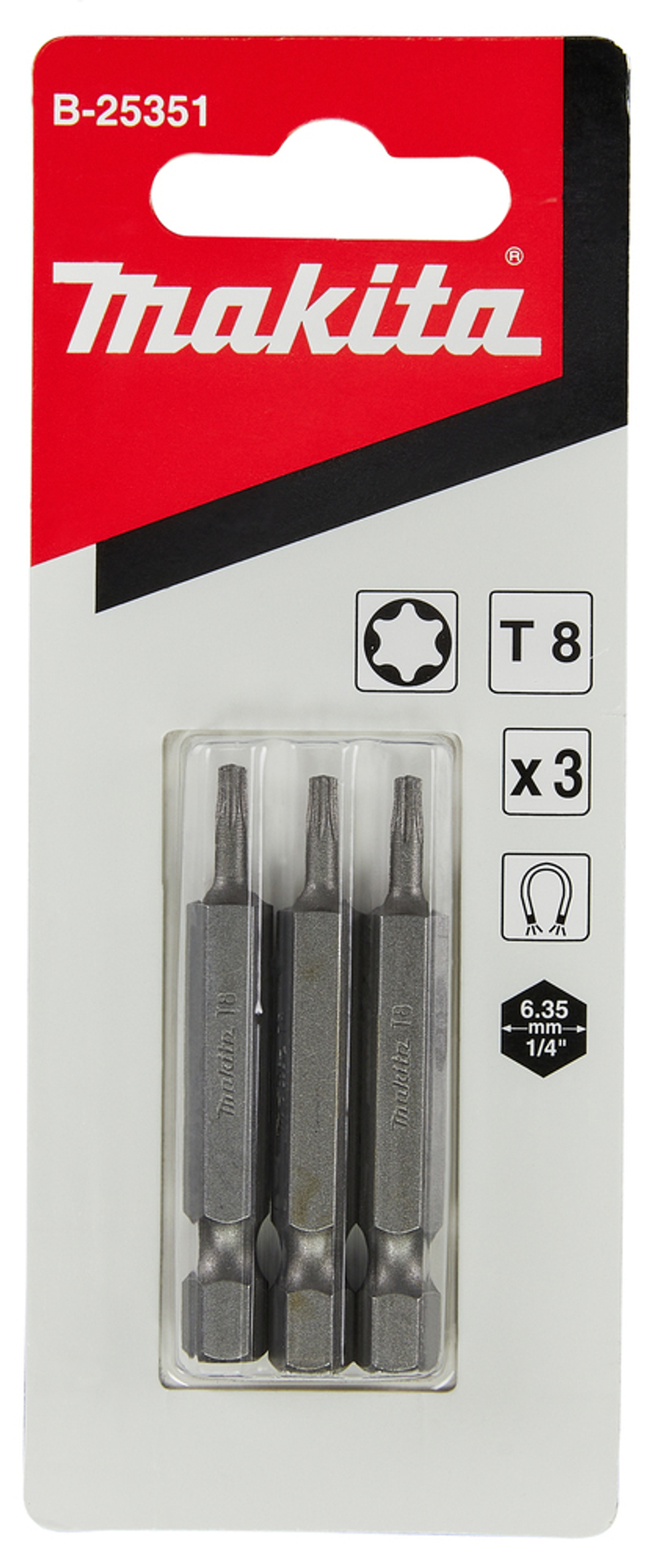 Насадка T8, 50 мм, E-form (MZ), 3 шт. Makita B-25351 T25 25 мм C-form 3 шт.