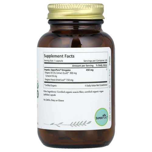 Pure Synergy, SuperPure® орегано, 60 капсул (450 мг на капсулу)
