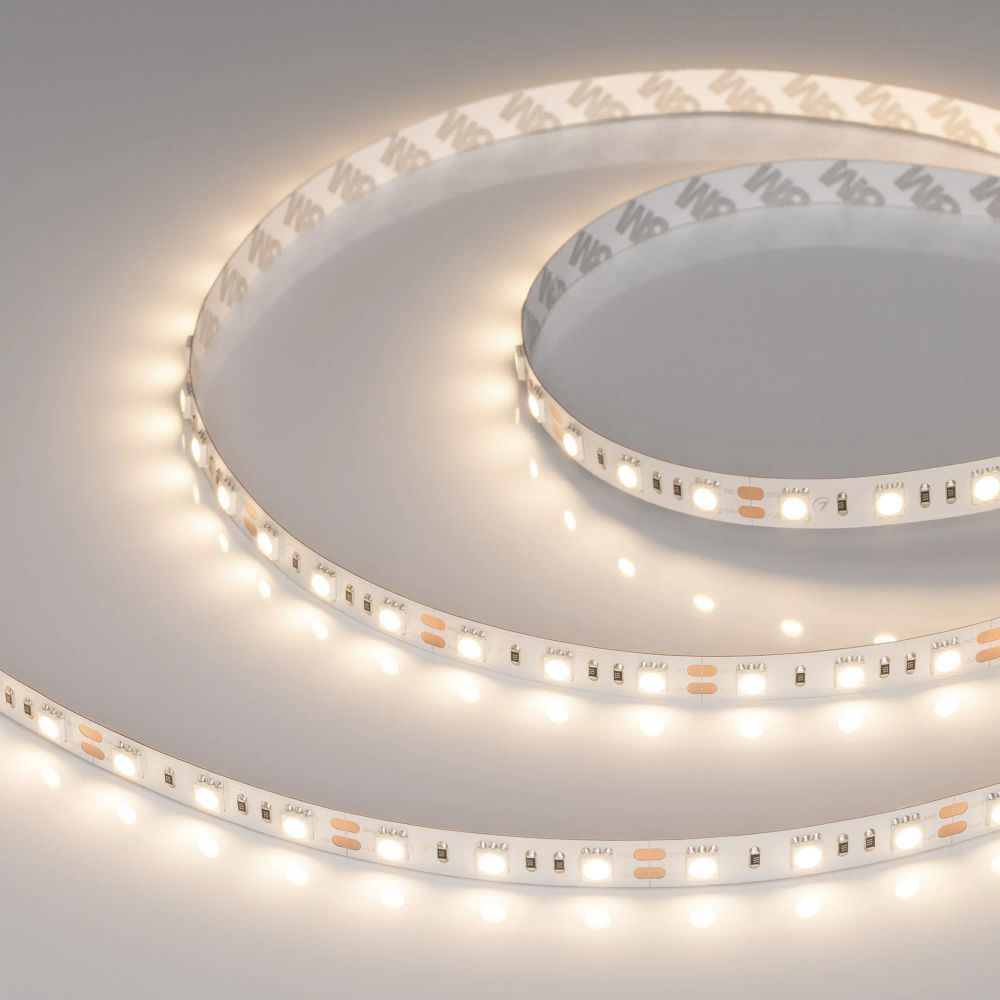 Светодиодная лента RT-B60-10mm 12V Warm3000 (14.4 W/m, IP20, 5060, 5m) (Arlight, 14.4 Вт/м, IP20) 028583(2)