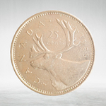 Canada, 25 Cents, 1985 – Elizabeth II (Second Portrait), VF
