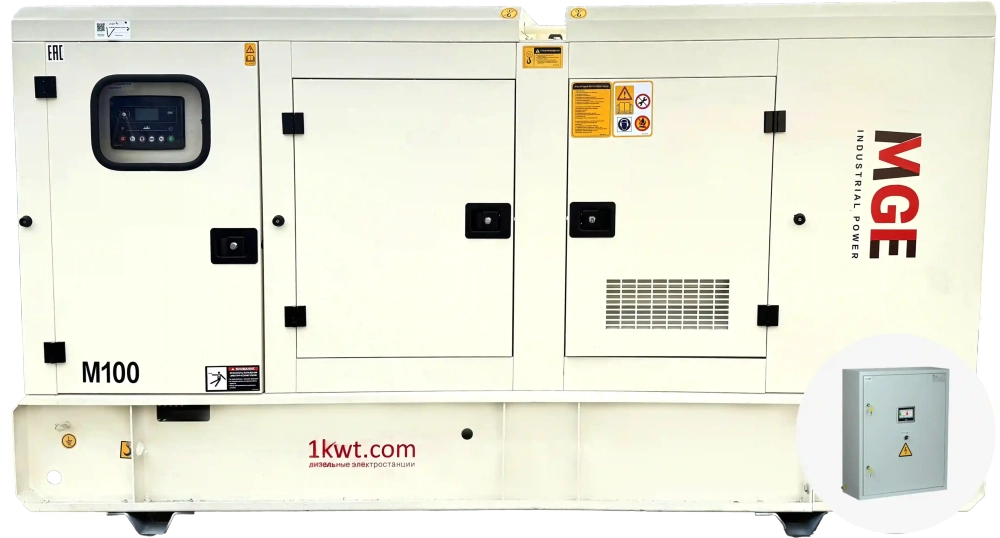 Дизельный генератор MGEp100YI в кожухе с АВР