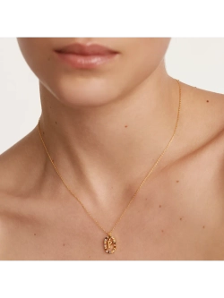 Колье Буква P серебро 925 пробы покрытое золотом