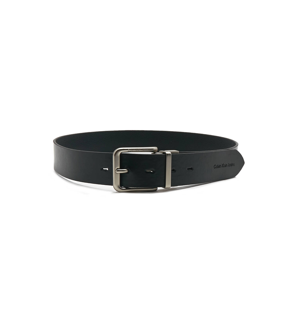 двухсторонний кожаный ремень classic + monogram belt 35mm CALVIN KLEIN JEANS - черный(K50K509914)