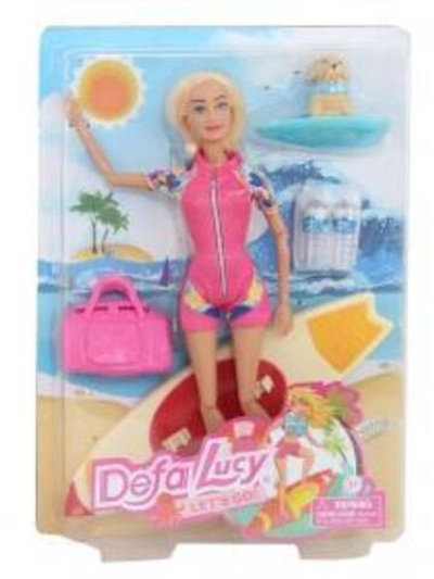 Кукла тип Модель Defa Lucy "Катание на сёрфинге" 26 см, аксесс. коробка (8471) (Defa Lusy)