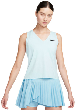 Женский топ теннисный Nike Court Dri-Fit Victory Tank - glacier blue/black
