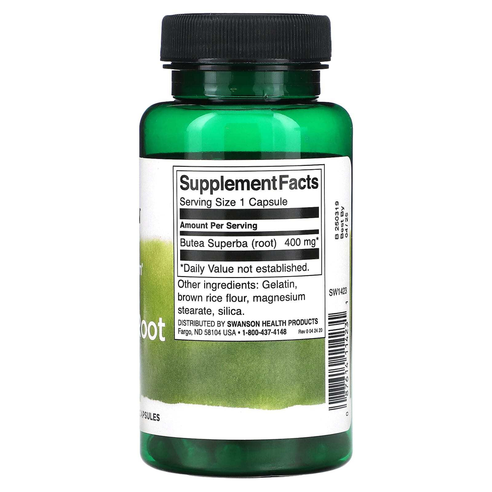 Swanson, Full Spectrum Butea Superba, корень, 400 мг, 60 капсул