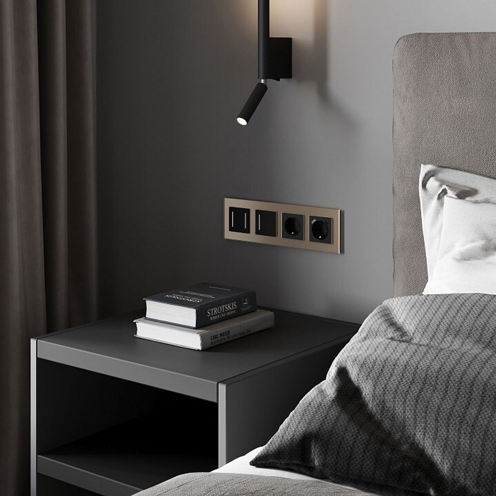 Выключатель сенсорый одноклавишный с подсветкой и функцией Wi-Fi, без рамки Werkel черный W4513008