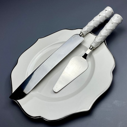 Lenardi 110120 Набор для торта лопатка и нож СЕВЕРНОЕ СИЯНИЕ в под. уп (х18)Керамика