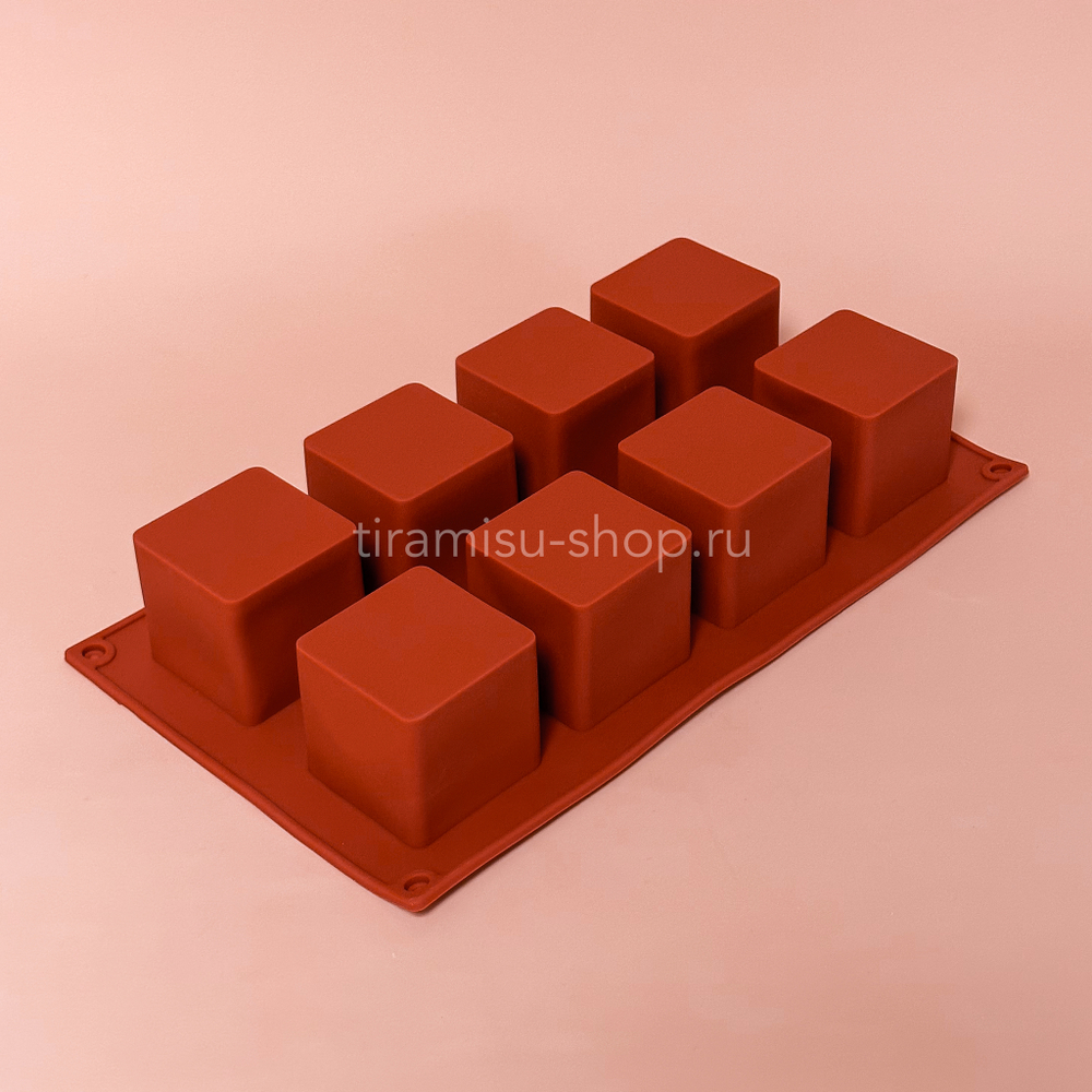 Силиконовая форма «Кубик», 8 ячеек 5х5 см