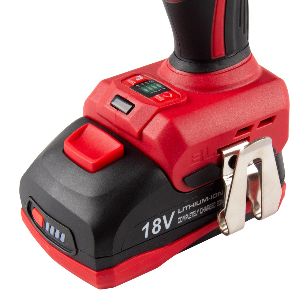 Аккумуляторный шуруповерт, ударный, 18 В, 4 предмета, кейс MIGHTY SEVEN DS-203S