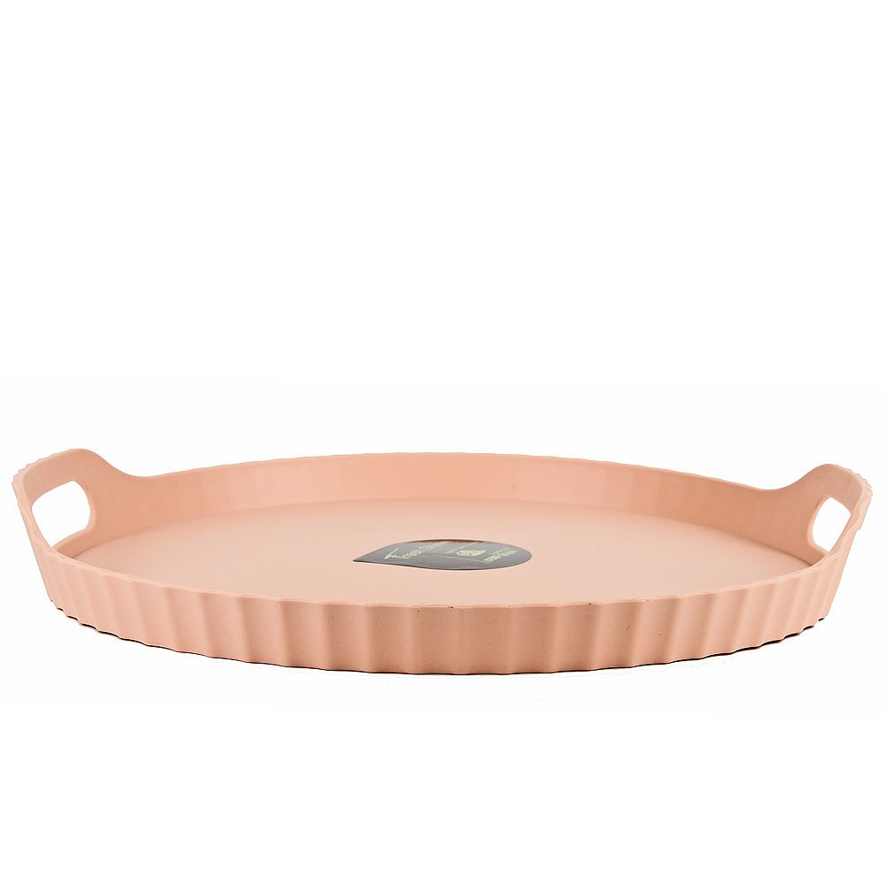 Поднос сервировочный с ручками d=32см. (полипропилен) (упаковочный пакет)