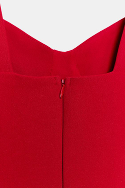 ZARA МИНИ-ПЛАТЬЕ В БЕЛЬЕВОМ СТИЛЕ, КРАСНЫЙ