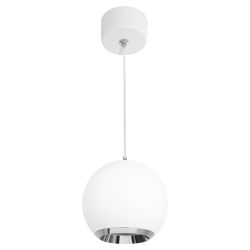 Светильник подвесной (подвес) ЭРА PL32 WH/CH MR16 GU10 потолочный круг белый, хром