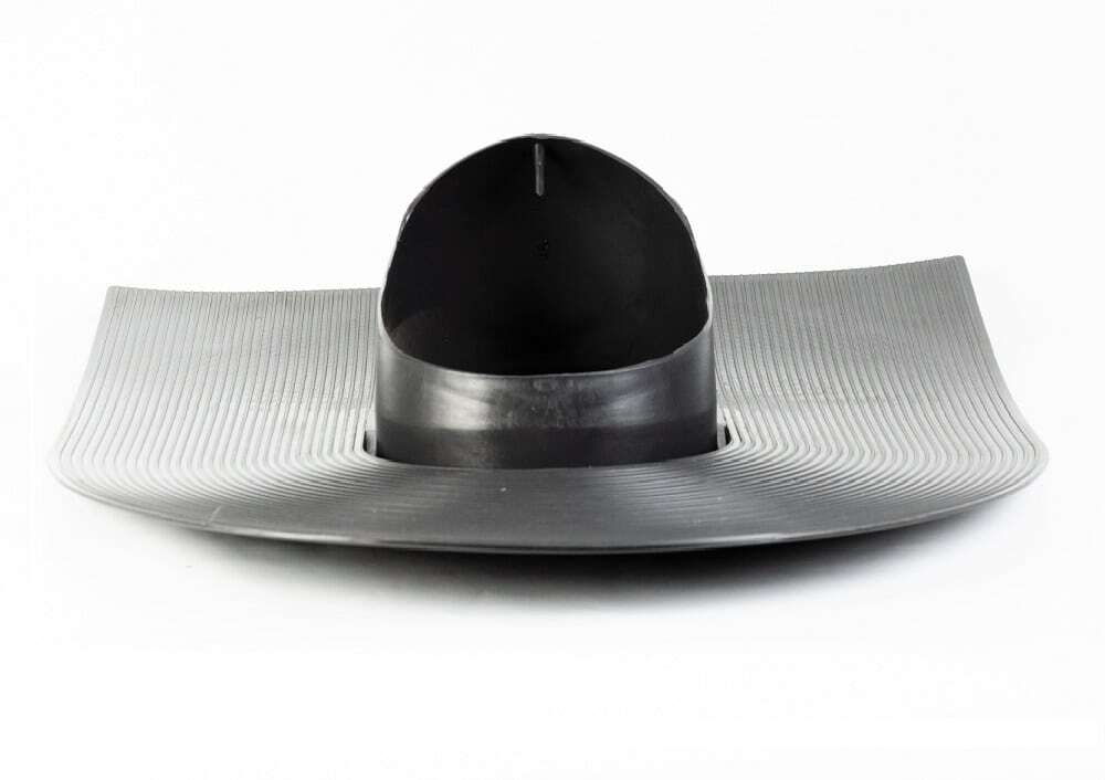 Турбодефлектор TD160, вент. выход утепленный высотой Н-500, проходной элемент для битумной кровли, серый