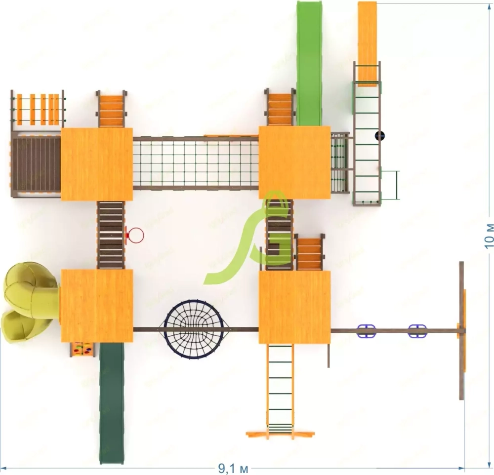 Большой детский игровой комплекс спортивный
