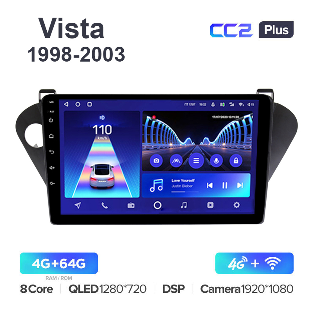 Teyes CC2 Plus 9"для Toyota Vista (V50) 1998-2003 (прав)