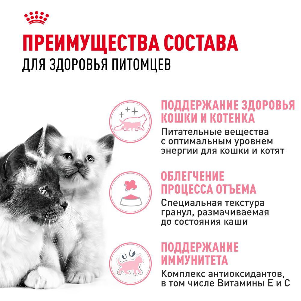 Royal Canin Mother&Babycat Корм сухой для котят в период первой фазы роста и отъема, беременных и кормящих кошек - 0,4 кг
