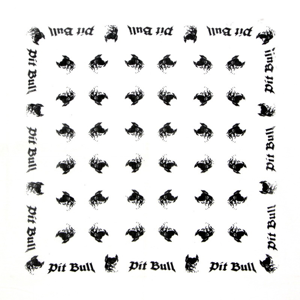 Бандана Pit Bull белая (1183)