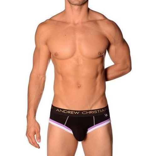 Мужские трусы брифы черные Andrew Christian Trophy Boy Black Briefs  AC3-M113