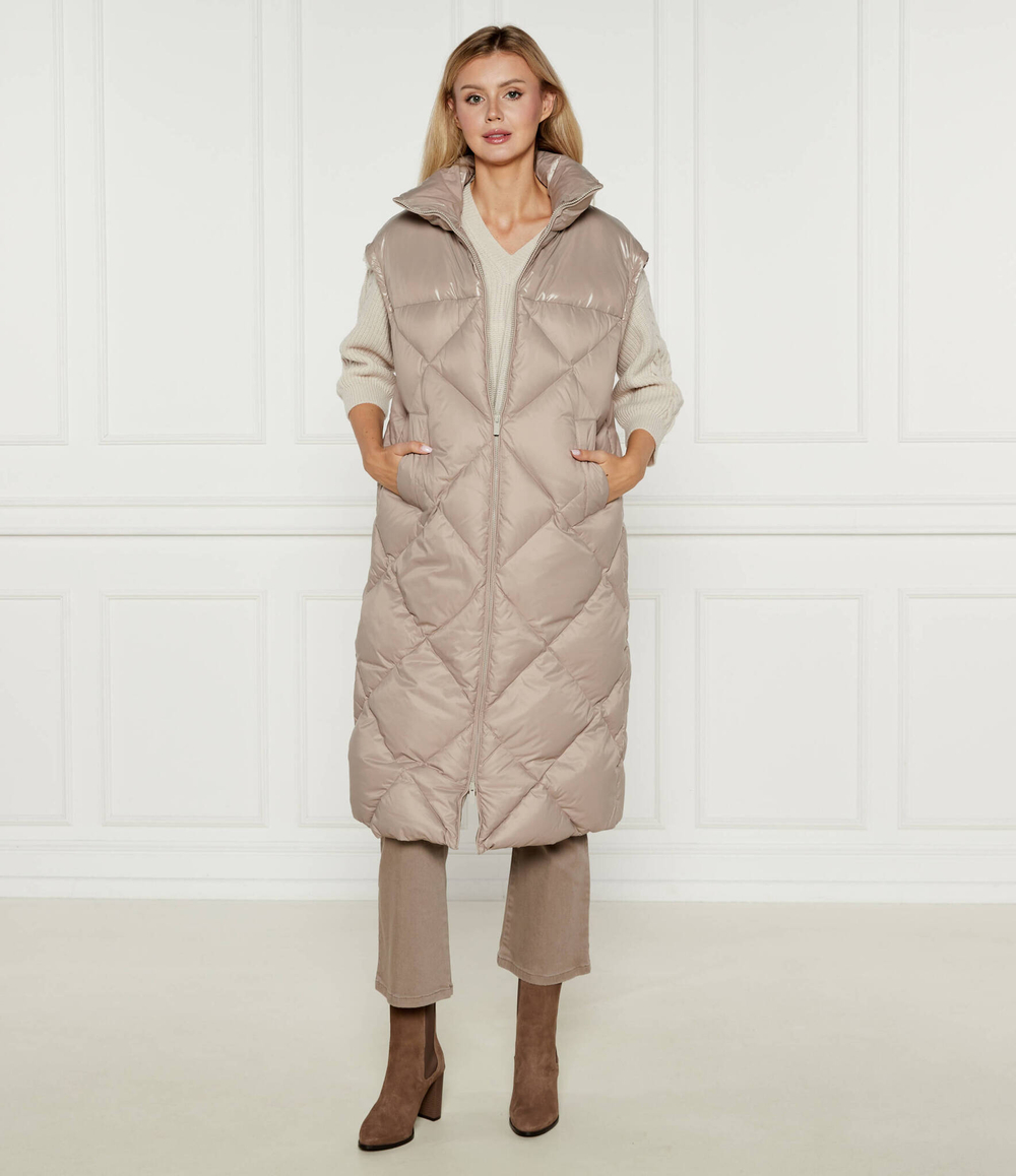 Пуховое пальто 2в1 Marella SPORT - бежевый(34960252)