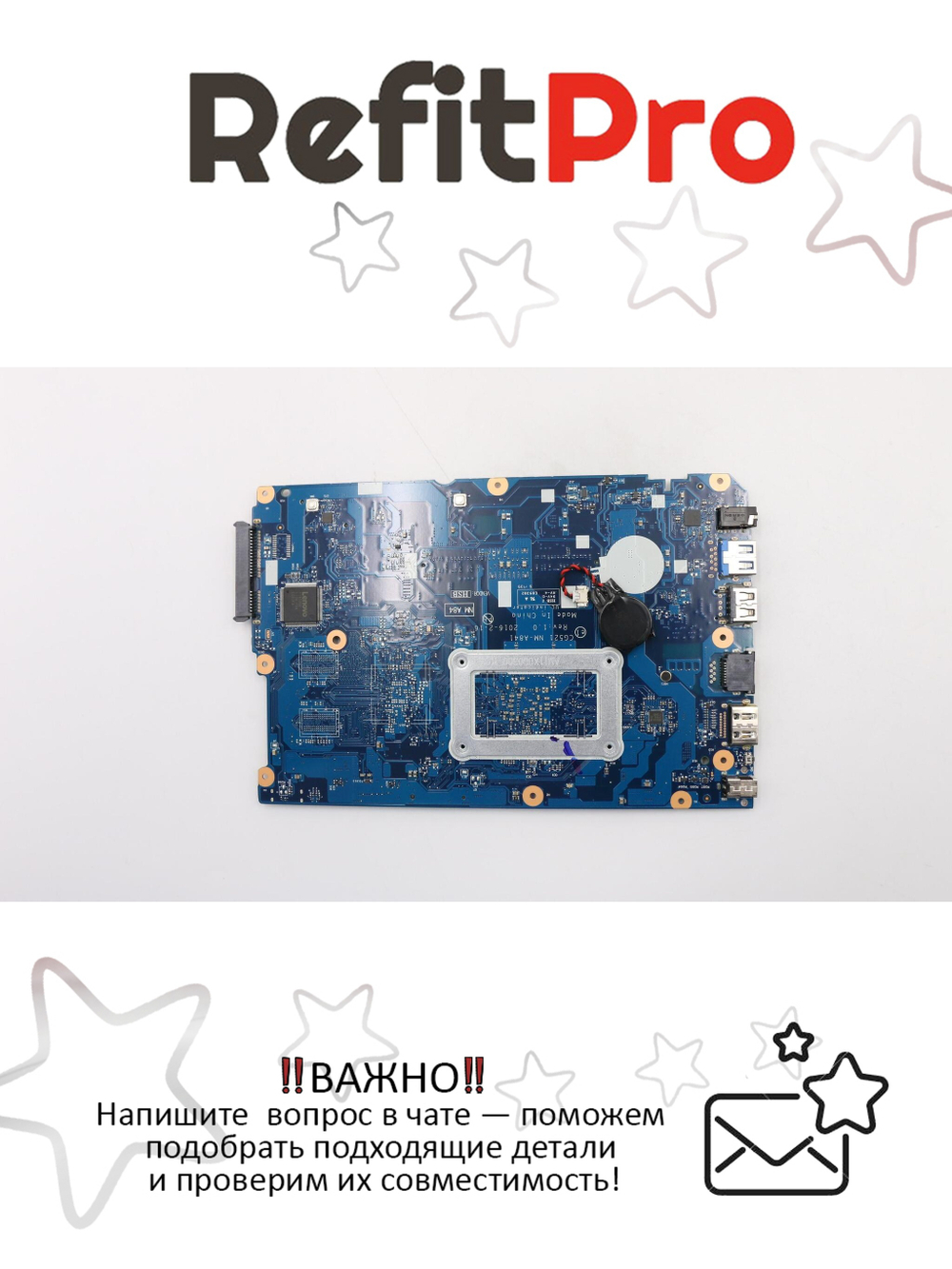 Материнская плата для ноутбука Lenovo ideapad 110-15ACL L80TJ MA841 A47210 UMA WIN RTC (5B20L46291), оригинал