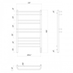 Полотенцесушитель электрический Lemark Linara - LM04910Z (П10 500x900), диммер справа, хром