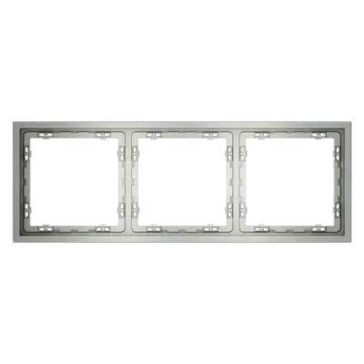 Рамка пластиковая VOLTUM S70 на 3 поста, (сталь)