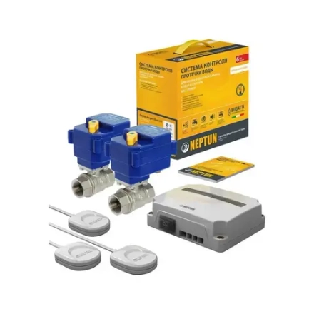 Система контр. протечки "Нептун" Base 1/2" (2 крана,3 датчика)