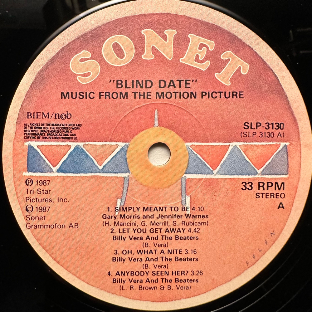 Саундтрек к фильму Свидание вслепую (Скандинавия 1987г.)