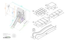 Детский спортивный комплекс для дачи ROMANA Избушка NEW (с качелями гнездо)