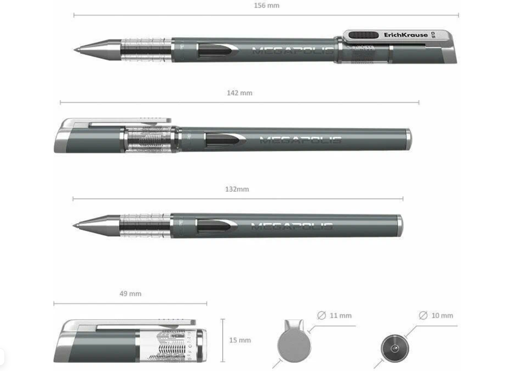Капиллярная ручка ErichKrause синий, черный (в ассортименте)