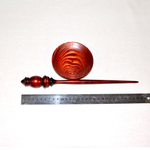 Большое опорное веретено для прядения с подставкой из древесины сосна 290 мм. Art of Siberia. B11